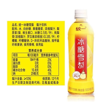 统一冰糖雪梨500ml