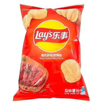 乐事德克萨斯烧烤味薯片70g