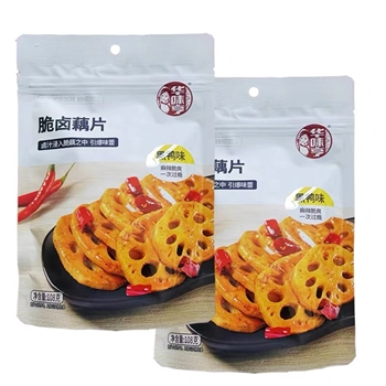 108g华味亨脆卤藕片（黑鸭味）